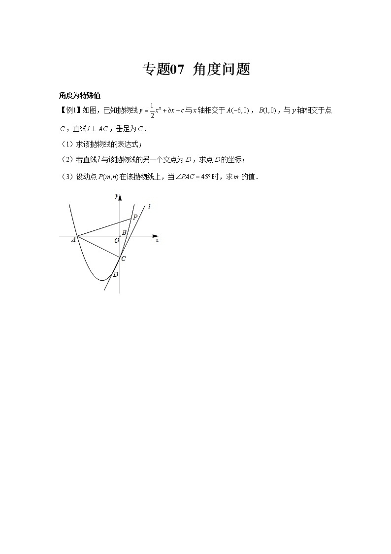 专题07  角度问题(原卷版)第1页