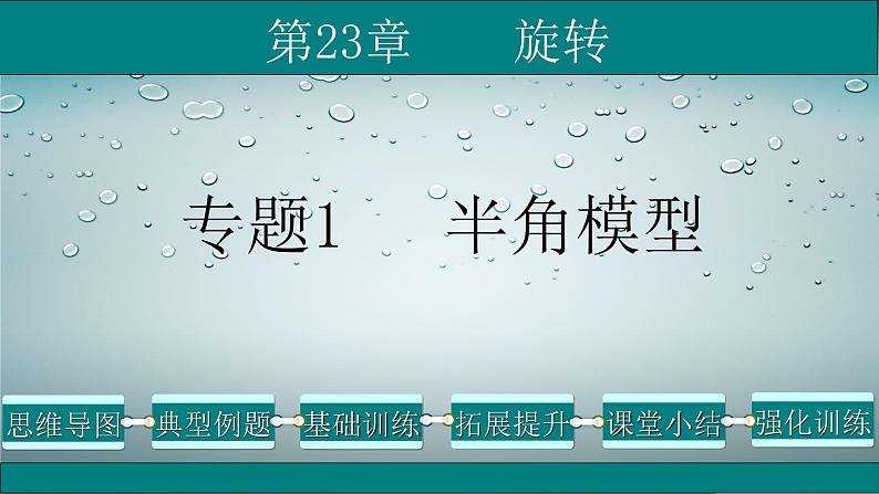 第23章 专题1 半角模型-2021-2022学年九年级数学上册教学课件(人教版)01