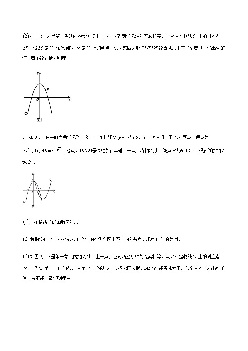 专题12 正方形在二次函数中的综合问题(原卷版)第2页