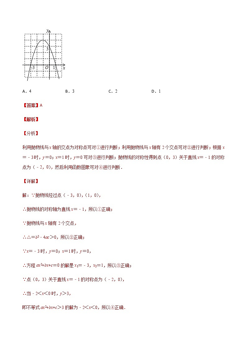 专训二十六、二次函数与一元二次方程 解析版第3页