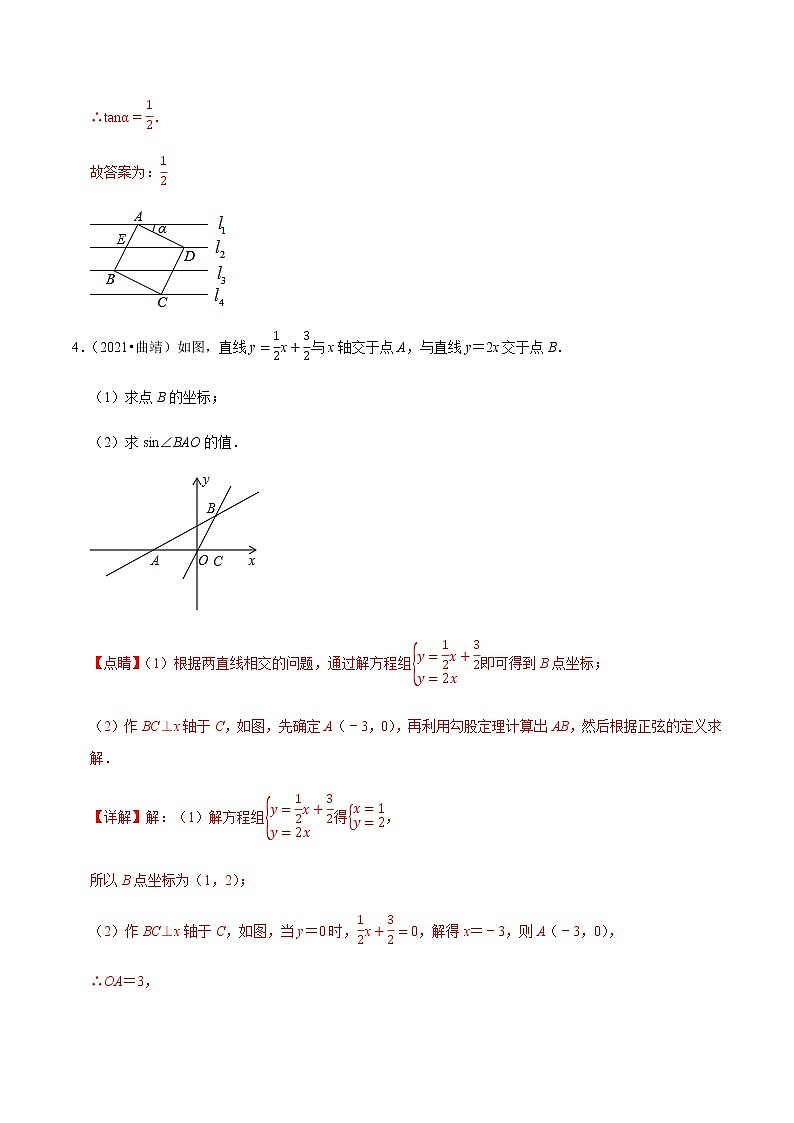 专题12 求锐角三角函数的常用方法(解析版)第3页
