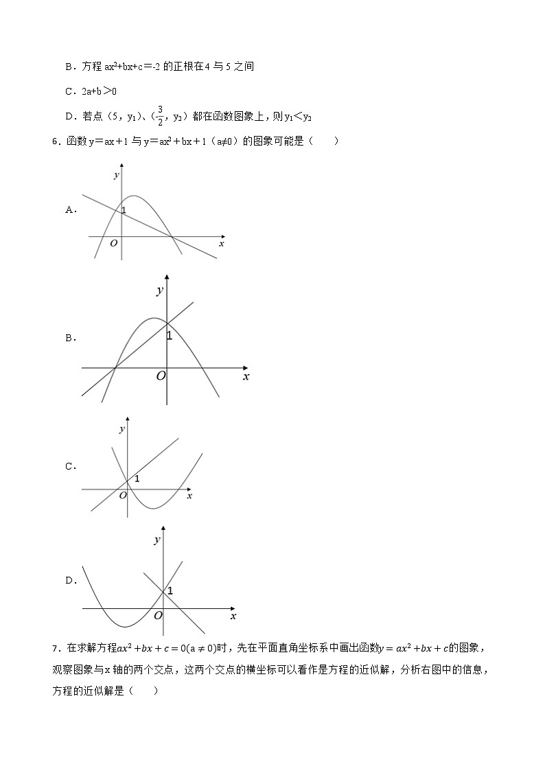 备战2022年数学中考二次函数专项复习(word版含答案) 练习02