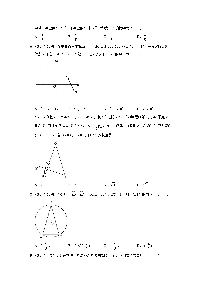 2020年山东省枣庄市中考数学二模试卷及答案第2页