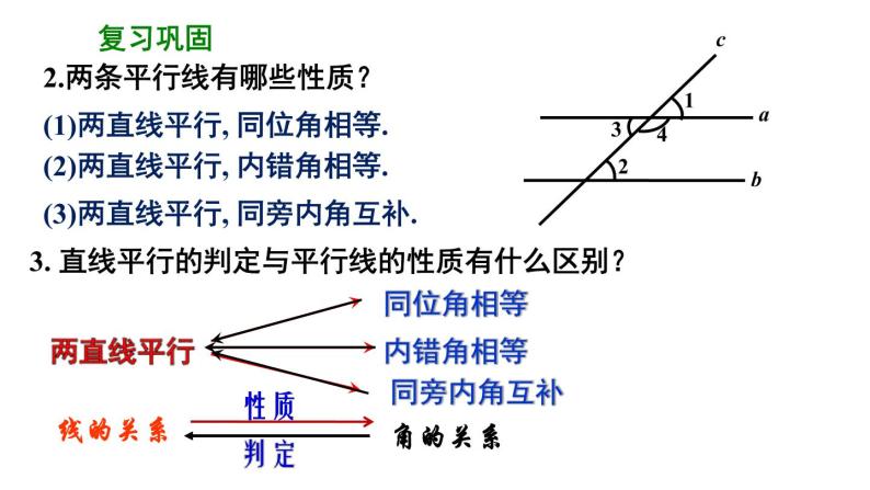 7.2 平行线的性质与判定的综合应用 课件 2021--2022学年苏科版七年级数学下册03