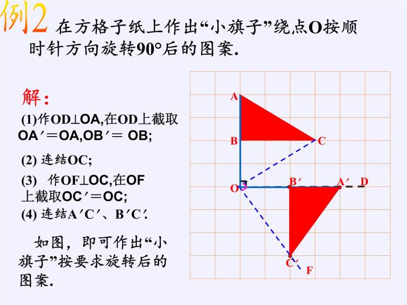 华东师大版七年级下册数学 10.3.2 旋转的特征(2) 课件06
