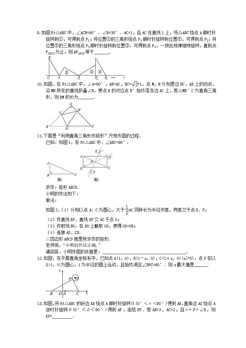 2022年中考数学二轮专题《直角三角形探究》(含答案)第3页