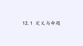 2021学年第12章 证明12.1 定义与命题示范课课件ppt