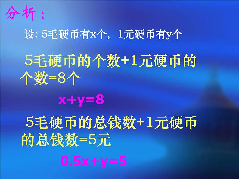 初中数学人教版七年级下册81二元一次方程组2课件PPT第3页