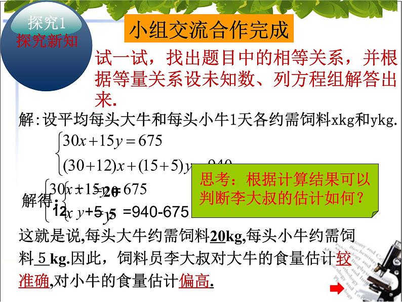 初中数学人教版七年级下册探究2农作物常量问题课件PPT第4页