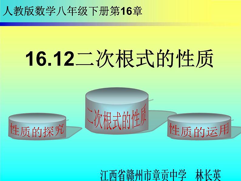 初中数学人教 版八年级下册 二次根式化简1 课件第1页