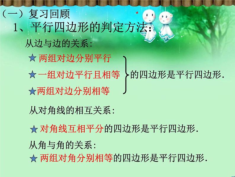 初中数学人教 版八年级下册 平行四边形判定定理的简单应用4 课件第3页