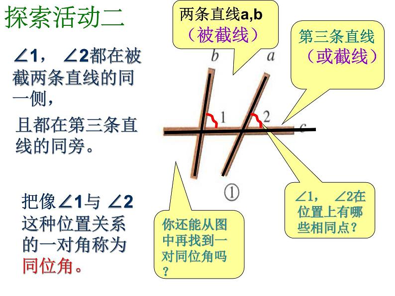 苏科版七年级下册数学课件 7.1探索直线平行的条件03