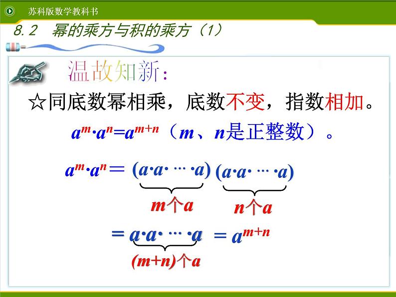 苏科版七年级下册数学课件 8.2幂的乘方与积的乘方第2页