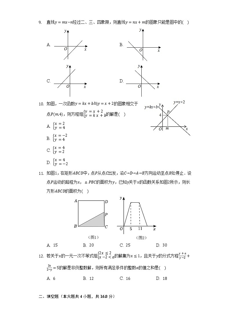 2021-2022学年四川省内江市隆昌市知行中学八年级(下)第一次月考数学试卷(含解析)第2页