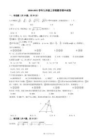 2020-2021学年九年级上学期数学期中试卷