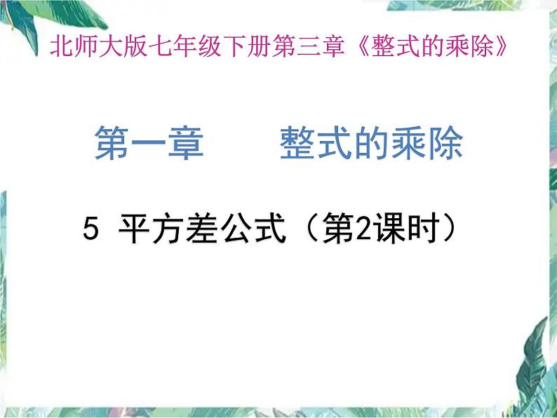 平方差公式(第2课时)优质课件第1页