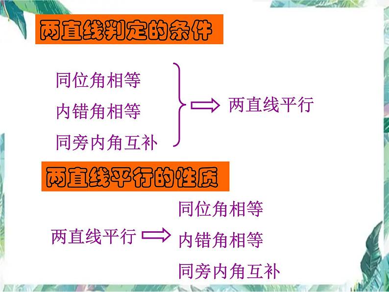 北师大版八年级下册平行线的判定与性质复习 优质课件02