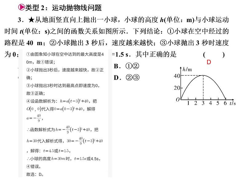 中考专题六 二次函数的实际应用课件PPT第4页