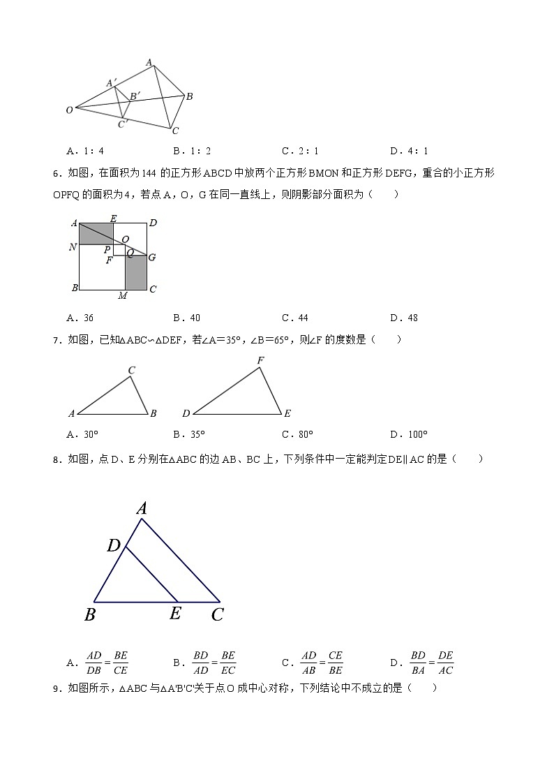2022届人教版数学九年级图形的变换专题训练解析版第2页