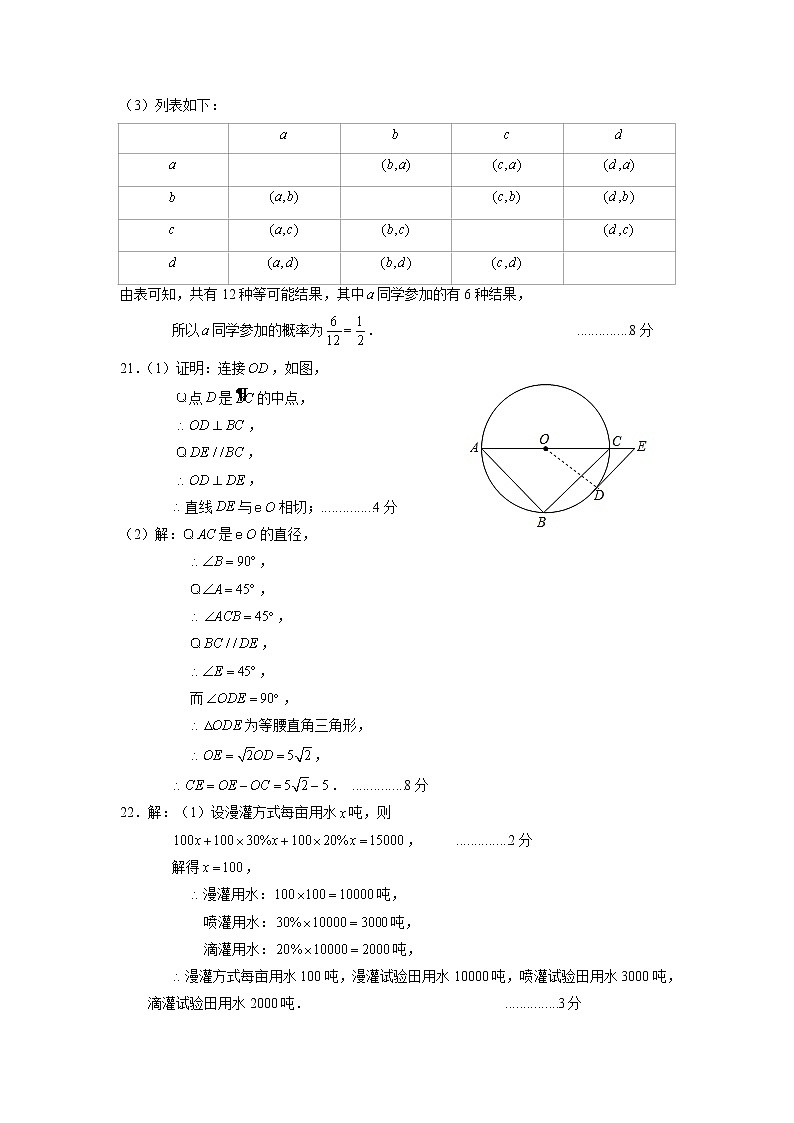 2022年湖北省宜昌市兴山县中考一模数学试题03