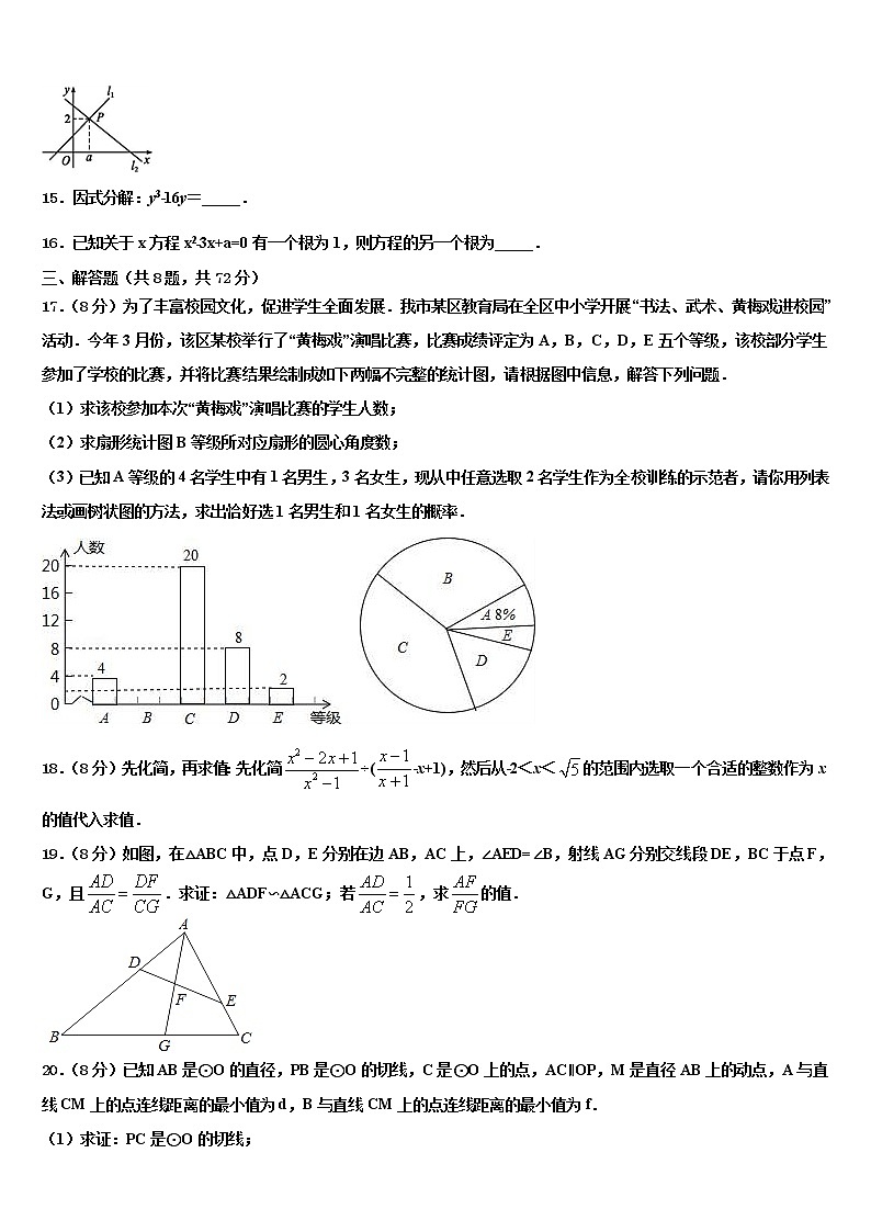 2022年重庆市第八中学中考联考数学试卷含解析第3页