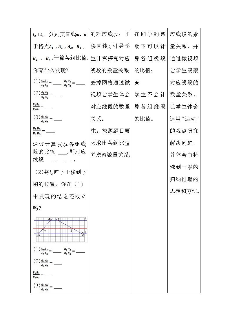 鲁教版(五四制)八年级下册数学 9.2平行线分线段成比例 教案03