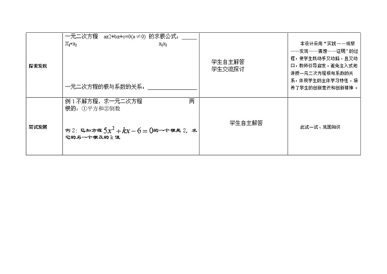 鲁教版(五四制)八年级下册数学 8.5一元二次方程的根与系数的关系 教案03