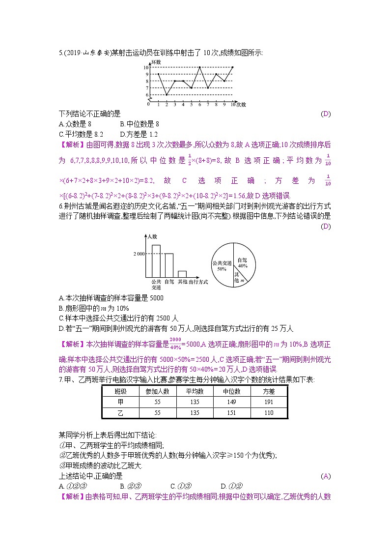 中考第八章 统计与概率练习题第2页