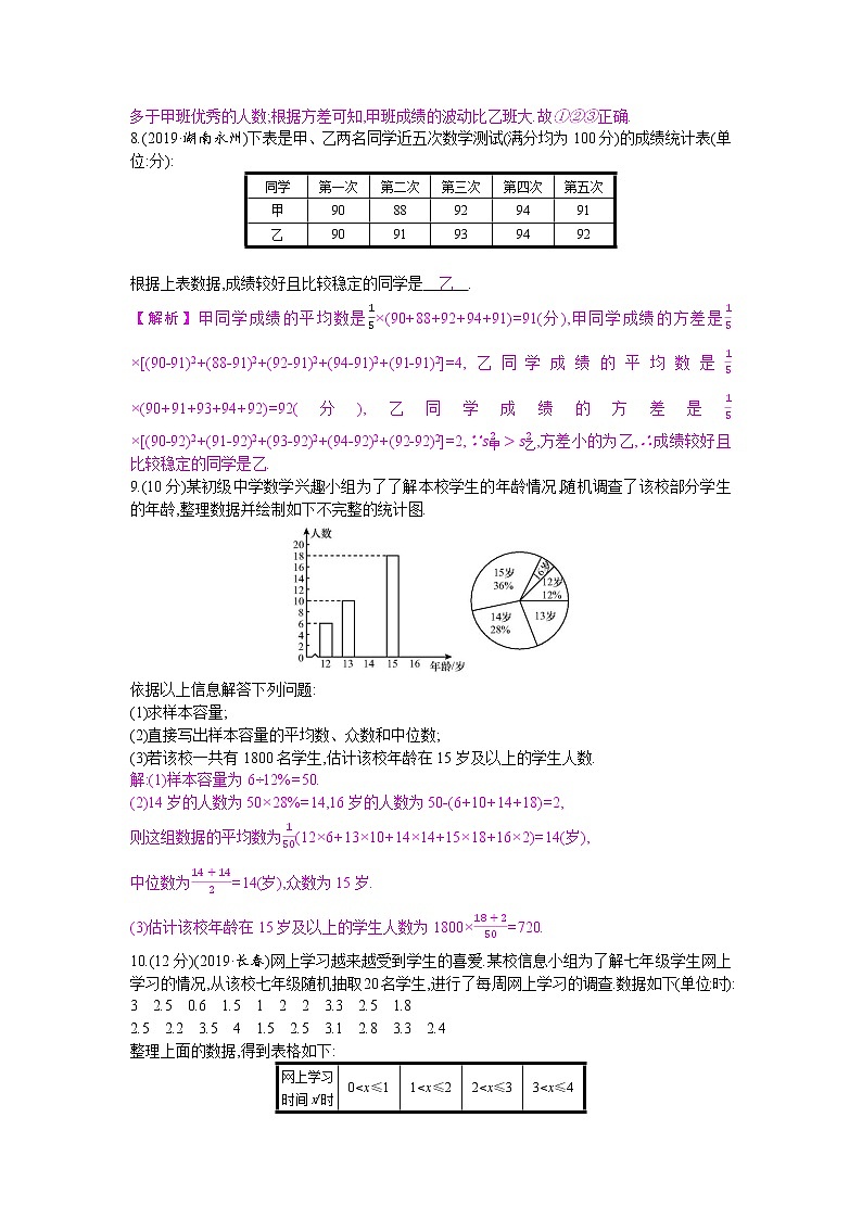 中考第八章 统计与概率练习题第3页