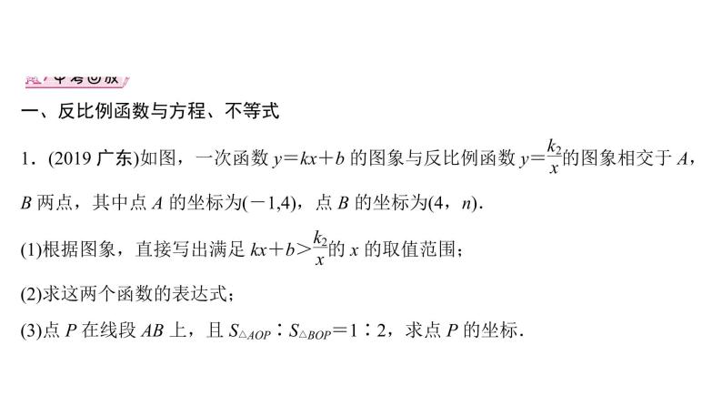 反比例函数综合题 课件PPT02