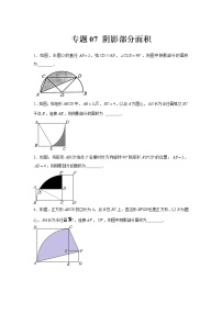 专题07  阴影部分面积-冲刺2022年中考数学选填题压轴题专项突破（全国通用）