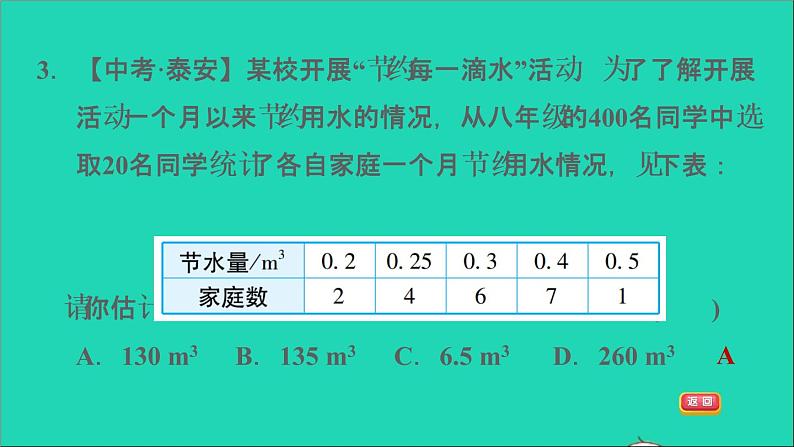 沪科版八年级数学下册第20章数据的初步分析20.2数据的集中趋势与离散程度20.2.1数据的集中趋势第6课时用样本估计总体习题课件06