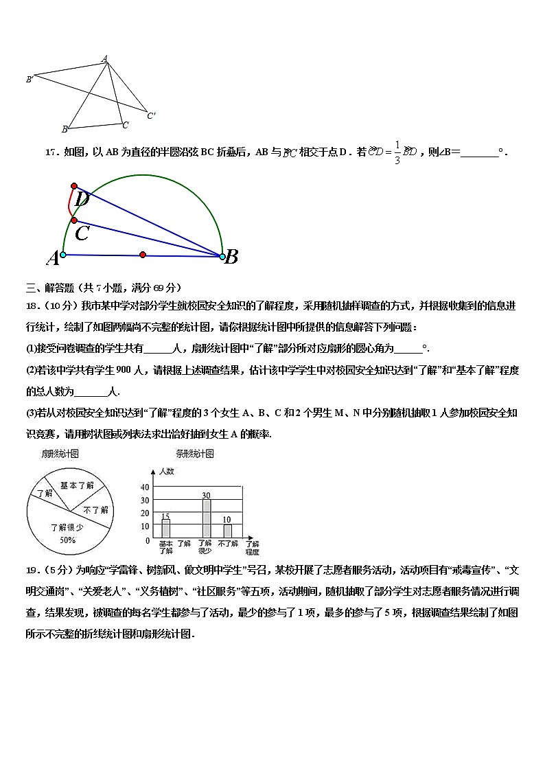2021-2022学年贵州省黔东南州剑河县重点名校中考考前最后一卷数学试卷含解析03