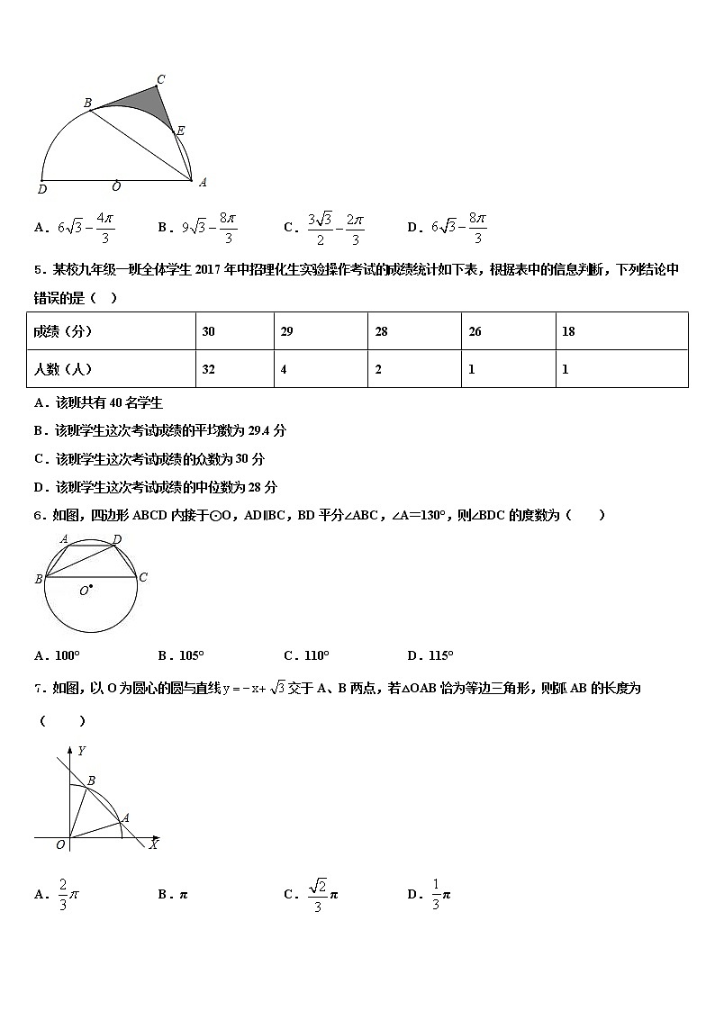 2021-2022学年内蒙古自治区满洲里市毕业升学考试模拟卷数学卷含解析第2页