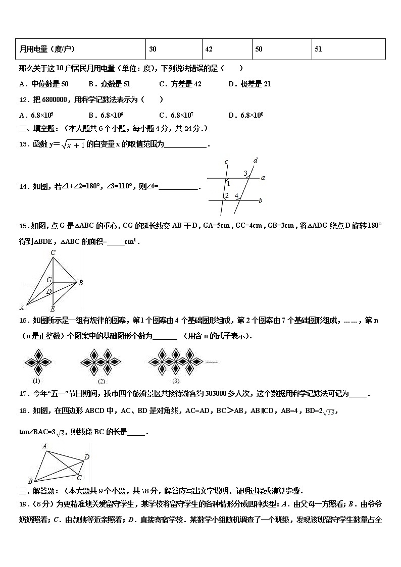 2021-2022学年扬州市中考数学全真模拟试题含解析第3页