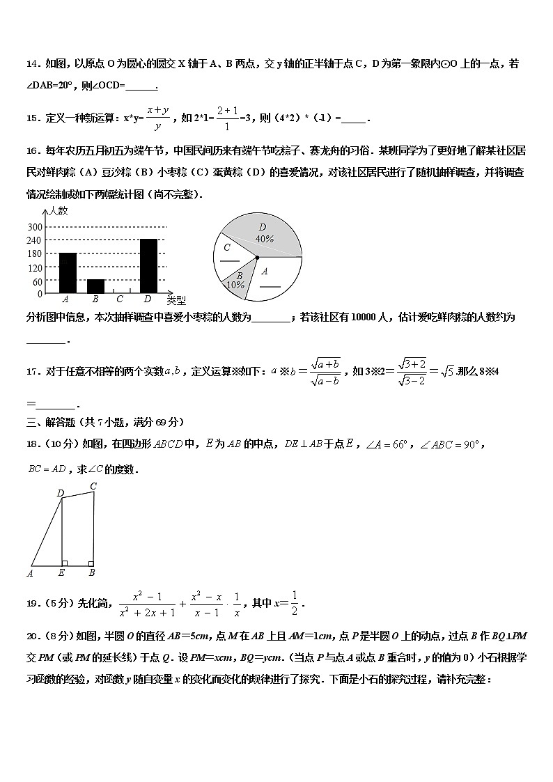 2022届北京市大兴区大兴区北臧村中学中考四模数学试题含解析03