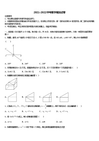 2022届广西浦北县市级名校中考数学模拟预测题含解析