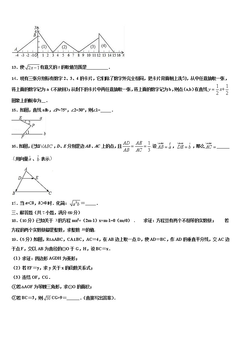 2022届湖北省阳新县重点达标名校中考数学模拟精编试卷含解析03