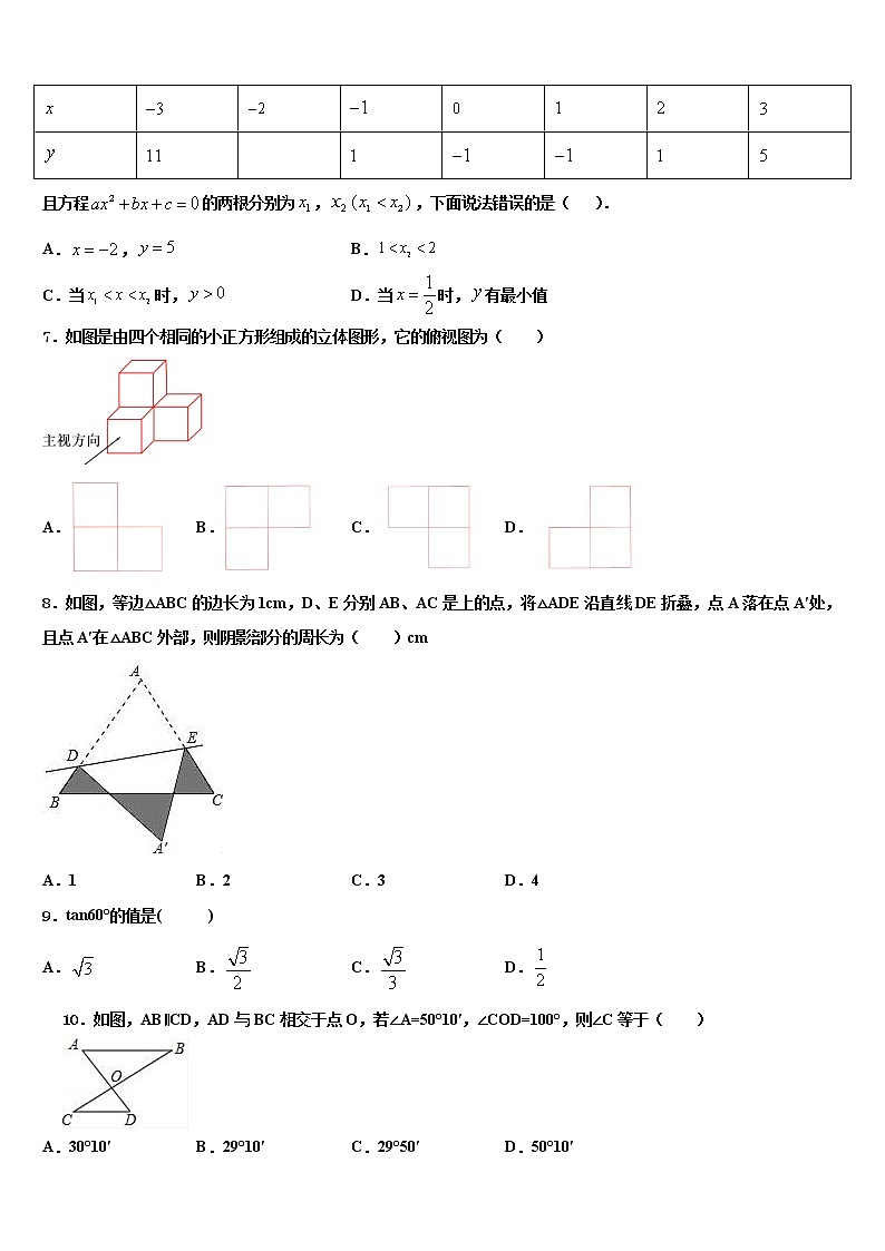2022届山东省汶上县初中数学毕业考试模拟冲刺卷含解析02