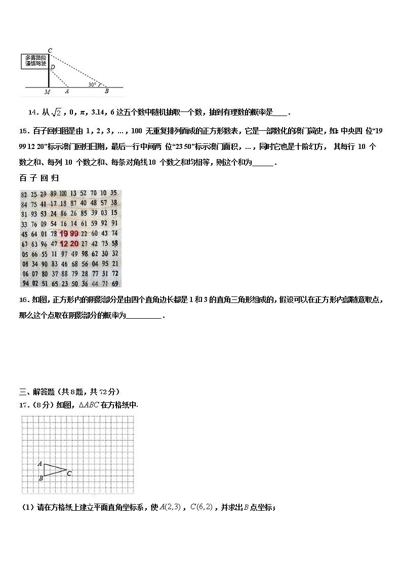 2022届四川省巴中学市恩阳区茶坝中学中考数学押题试卷含解析第3页
