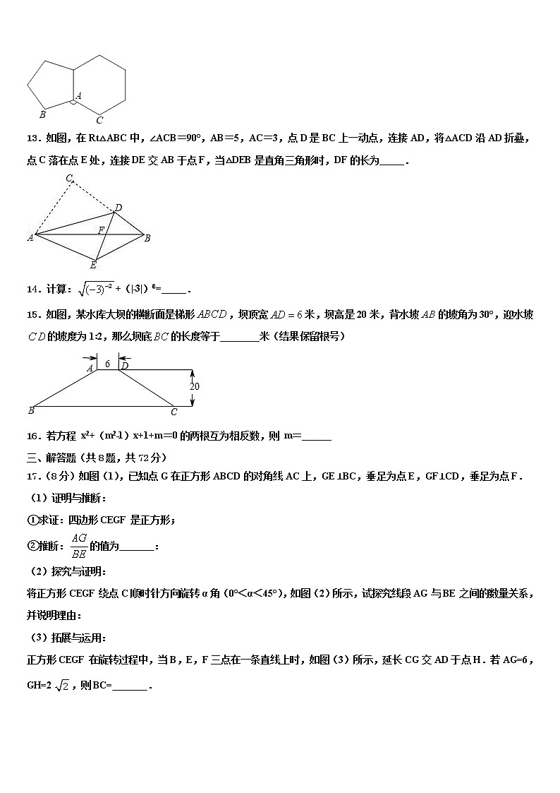 2022年福建省龙岩市新罗区达标名校中考数学五模试卷含解析第3页