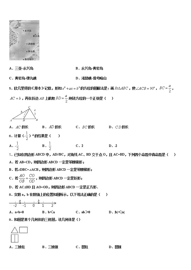 2022年湖北省武汉市市级名校中考数学仿真试卷含解析第2页