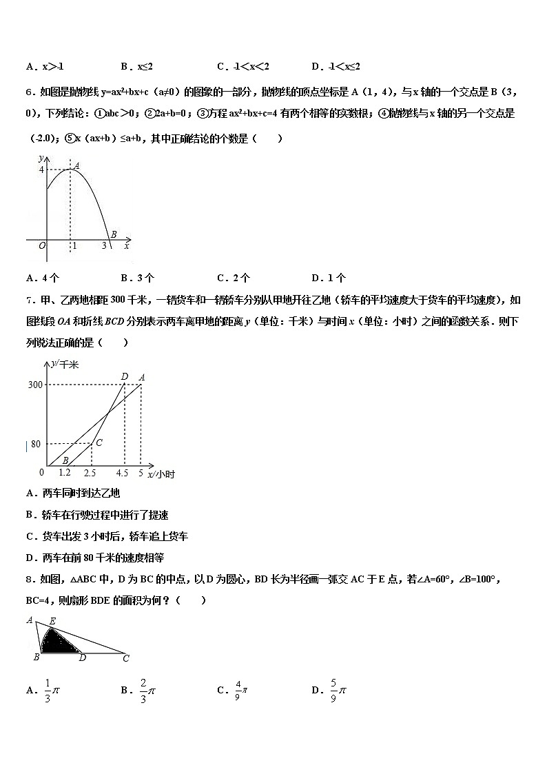 2022年湖南省祁阳县中考三模数学试题含解析第2页