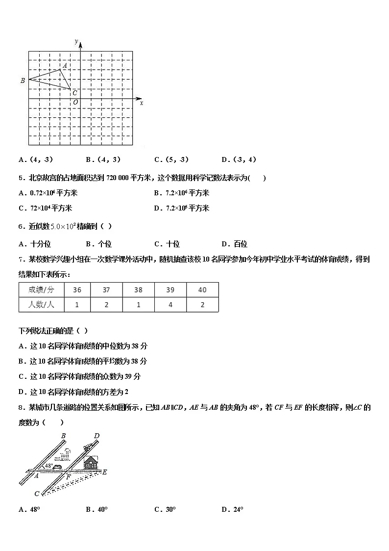 2022年江苏省苏州高新区中考一模数学试题含解析第2页