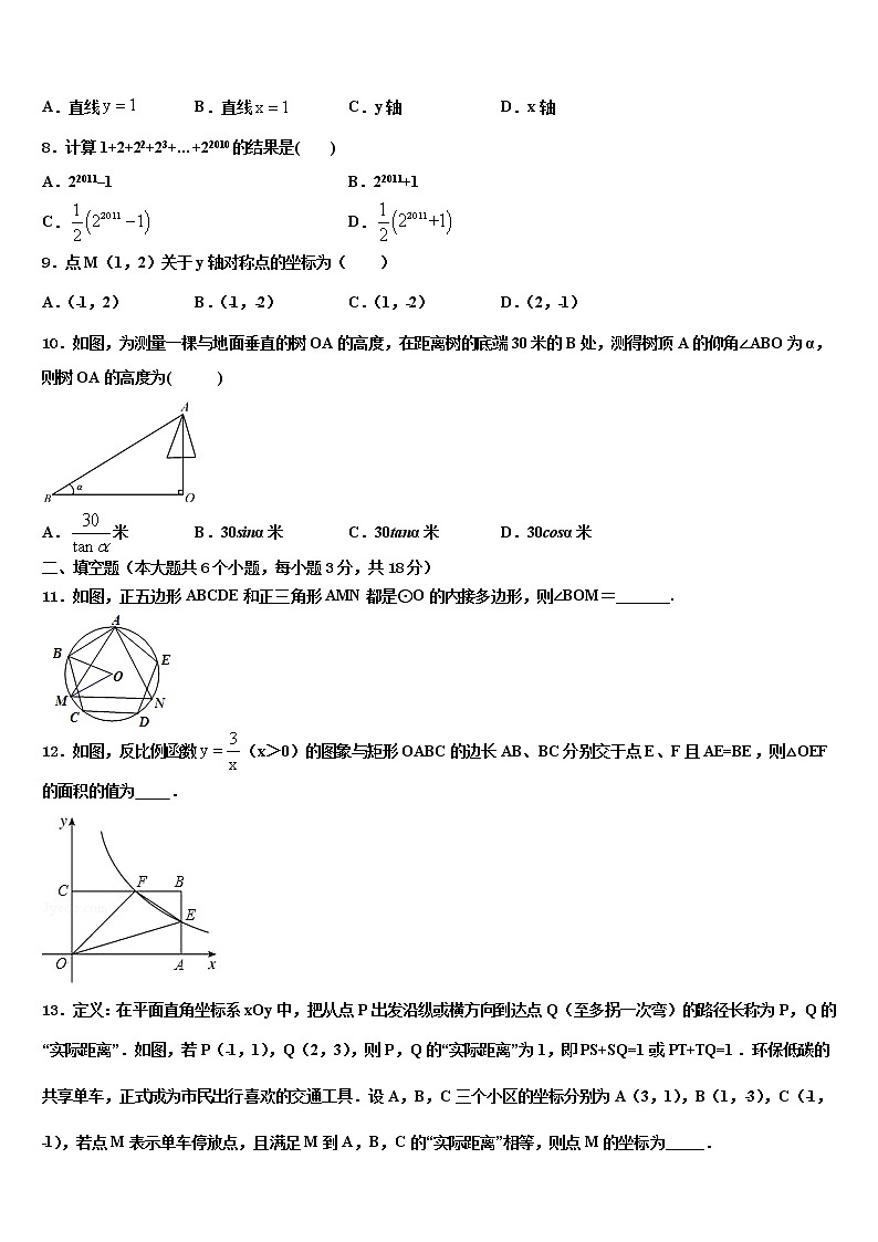 2022年浙江省杭州实验外国语校中考数学全真模拟试题含解析02