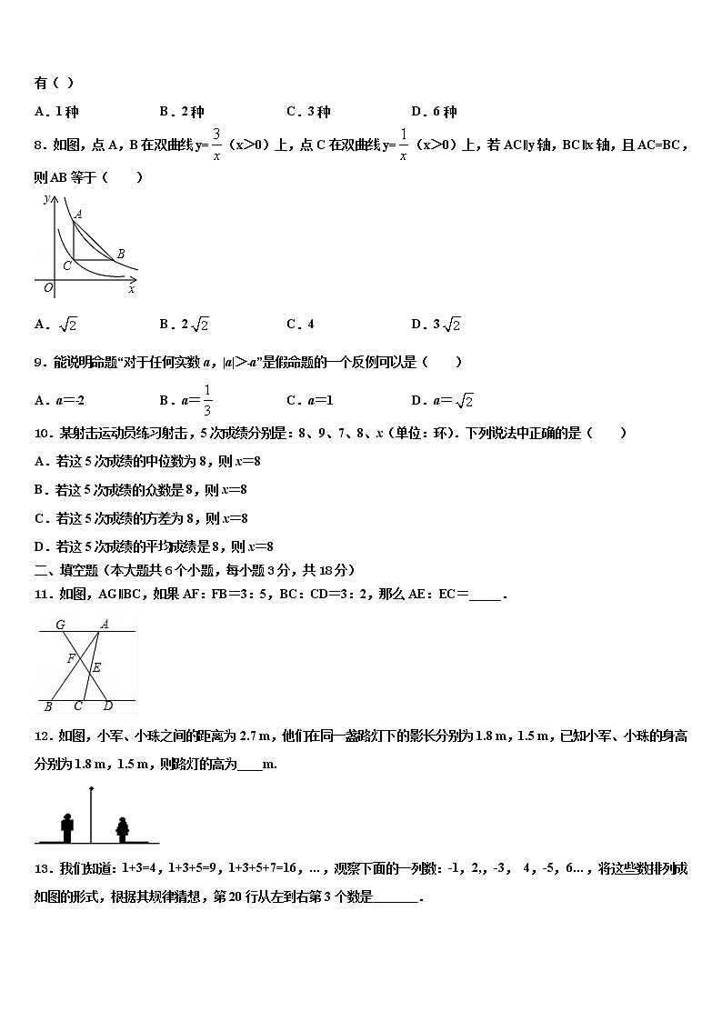 2022年长春市二道区达标名校中考数学对点突破模拟试卷含解析第2页