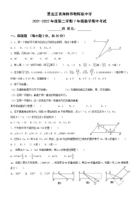 黑龙江省牡丹江市海林市朝鲜族中学2021-2022学年七年级下学期期中考试数学试题+（无答案）