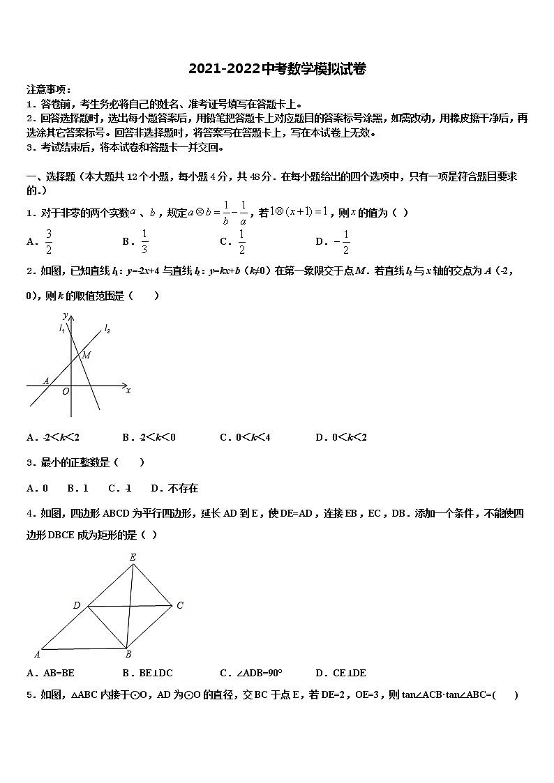 福建省寧化城東中學(xué)2021-2022學(xué)年中考數(shù)學(xué)全真模擬試卷含解析第1頁