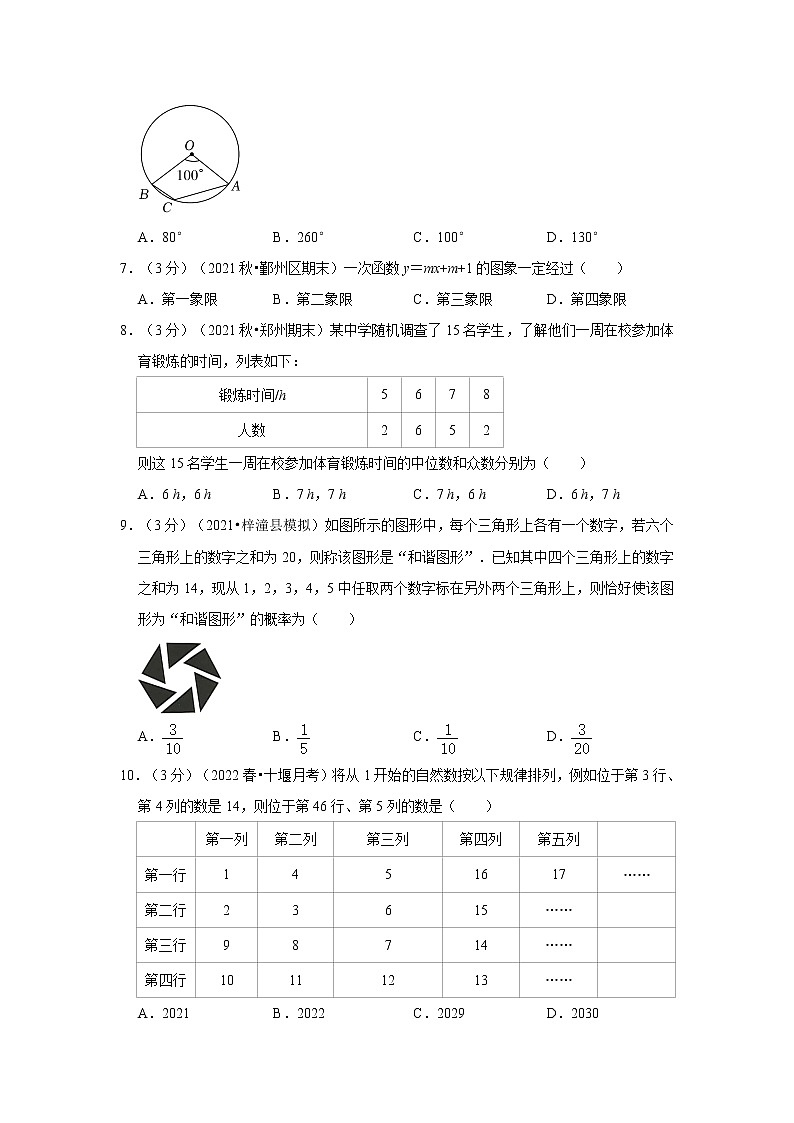 2022年长沙中考数学模拟试卷3(含答案解析)第2页