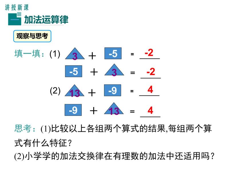 人教版数学七年级上册《1.3有理数的加减法》课件+教案+学案+同步练习（14份打包）04